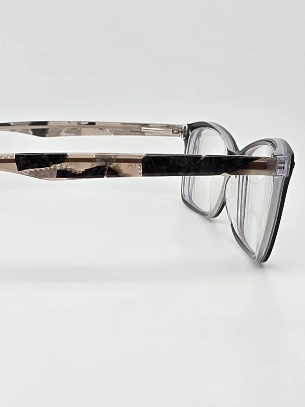 Via Spiga Zyloware Annalisa 500 Black Rhinestone Cat Eye Eyeglasses Frame 52mm